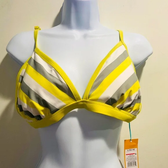 Kona Sol Women's Triangle Bikini Top Large Size - Picture 2 of 16